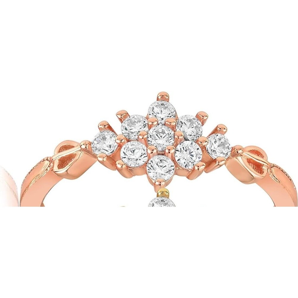 BLUSH & BAR SARAH SNOWFLAKE RING 18K ROSE GOLD SIZE 11